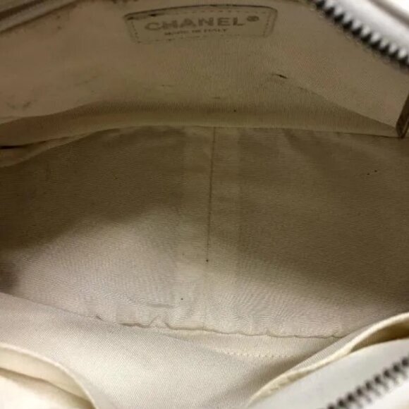 Authentic CHANEL Caviar Petite Timeless Shopper Tote Quilted Shoulder Bag Ivory - Picture 14 of 16